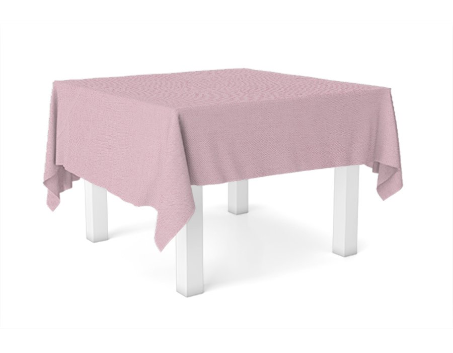 Mantel Cuadrado Tusor Rosa Palo