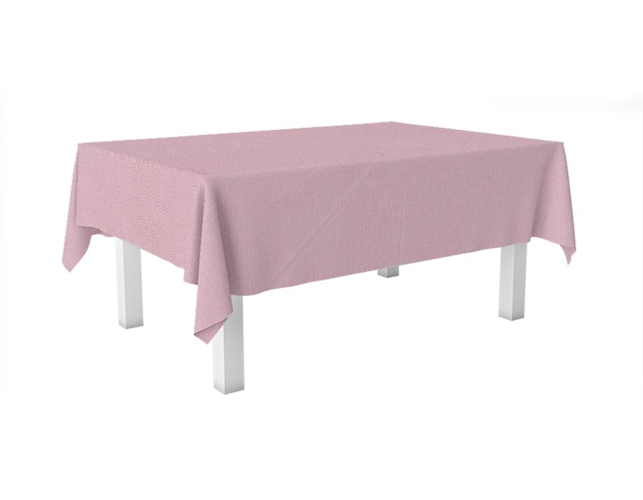 Mantel Rectangular Tusor Rosa Palo