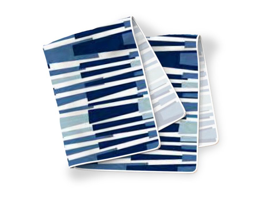 Servilleta RAYA QUEBRADA AZUL (GABARDINA)