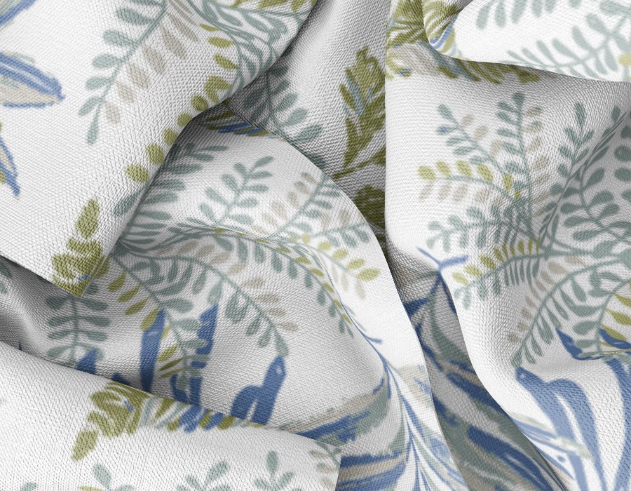 Tela por metro Selva Azul (Lino Viscosa)