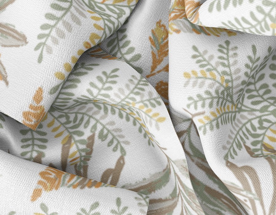 Tela por metro Selva Ocre (Lino Viscosa)