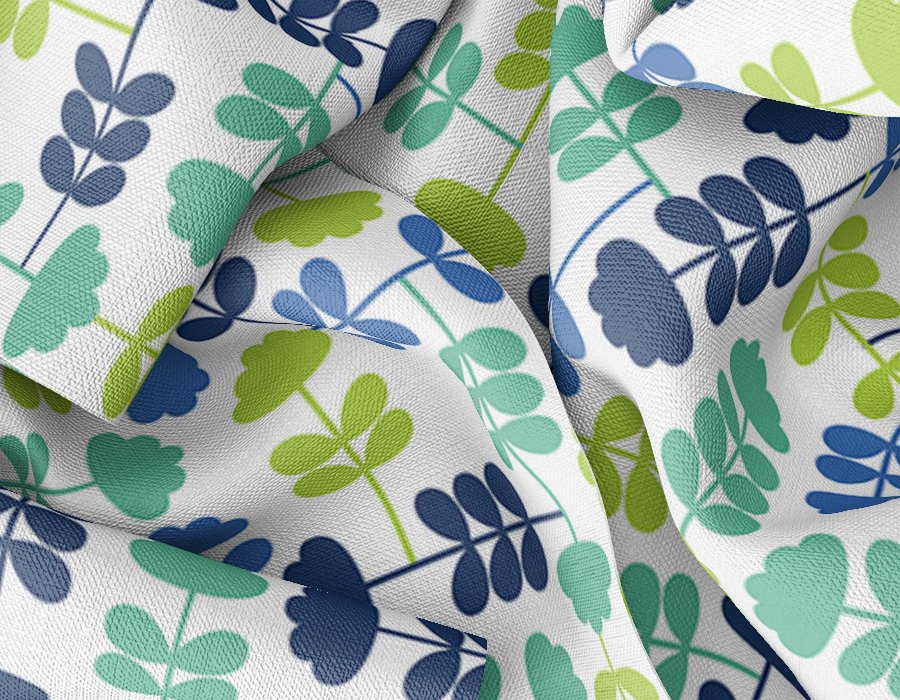 Tela por metro Garden Blue (Gabardina)